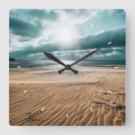 Benutzerdefiniertes Foto Personalisiert Quadratische Wanduhr