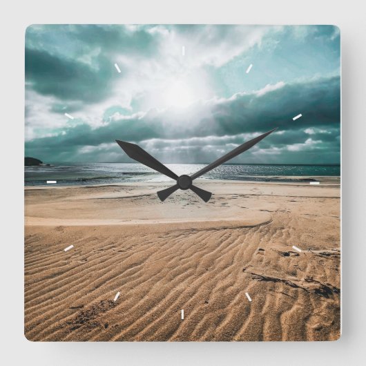 Benutzerdefiniertes Foto Personalisiert Quadratische Wanduhr (Vorderseite)