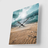 Benutzerdefiniertes Foto Personalisiert Quadratische Wanduhr (Winkel)