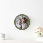 Benutzerdefiniertes Foto Personalisiert Runde Wanduhr (Zuhause)