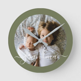 Benutzerdefiniertes Foto Personalisiert Runde Wanduhr