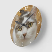 Benutzerdefiniertes Foto Personalisiert Runde Wanduhr (Winkel)