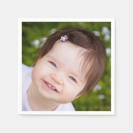 Benutzerdefiniertes Foto personalisiert Serviette (Vorderseite)