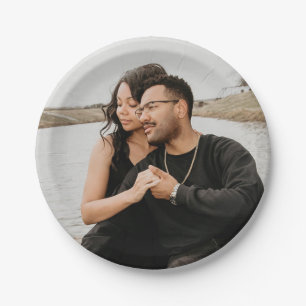Benutzerdefiniertes Foto Personalisierte Couple-Bi Pappteller