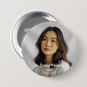Benutzerdefiniertes Foto Personalisierte Gedenk-Tr Button