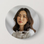 Benutzerdefiniertes Foto Personalisierte Gedenk-Tr Button (Vorderseite)
