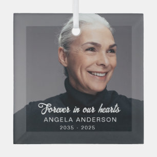 Benutzerdefiniertes Foto Personalisierte Gedenk Tr Ornament Aus Glas