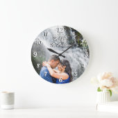 Benutzerdefiniertes Foto personalisierte weiße Buc Große Wanduhr (Zuhause)