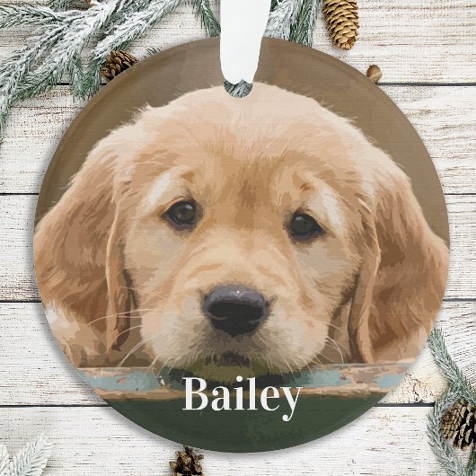 Benutzerdefiniertes Foto Personalisierter Hund Lov Ornament