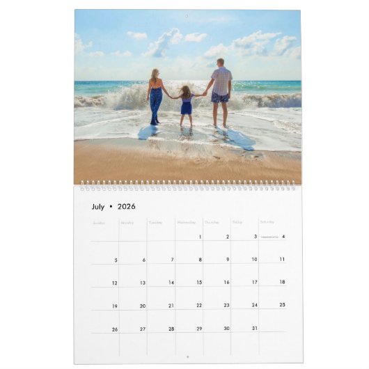 Benutzerdefiniertes Foto Personalisierter Kalender (Jul 2026)
