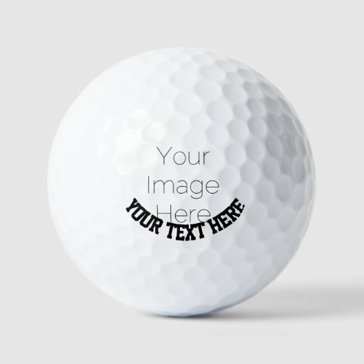Benutzerdefiniertes Foto – Personalisierter Text Golfball (Vorderseite)