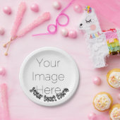 Benutzerdefiniertes Foto – Personalisierter Text Pappteller (Party)