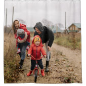 Benutzerdefiniertes Foto Personalisiertes Bild Wei Duschvorhang (Vorderseite)