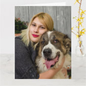 Benutzerdefiniertes Foto Personalisiertes Doppelbi Karte (Gelbe Blume)