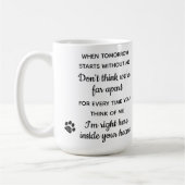 Benutzerdefiniertes Foto Pet Loss Keepake Pet Memo Kaffeetasse (Links)