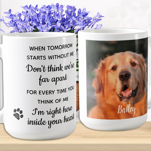 Benutzerdefiniertes Foto Pet Loss Keepake Pet Memo Kaffeetasse