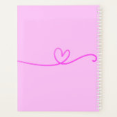 Benutzerdefiniertes Foto Pink-Design Planer (Rückseite)