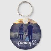 Benutzerdefiniertes Foto Pinselskriptfamilie mit H Schlüsselanhänger (Rückseite)