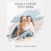 Benutzerdefiniertes Foto Pinselstriche Fleecedecke (Vorderseite)