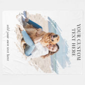 Benutzerdefiniertes Foto Pinselstriche Fleecedecke (Vorderseite (Horizontal))