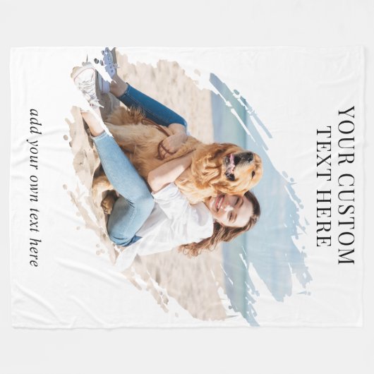 Benutzerdefiniertes Foto Pinselstriche Fleecedecke (Vorderseite (Horizontal))