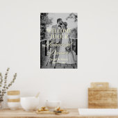 Benutzerdefiniertes Foto Probedinner Willkommen Poster (Küche)