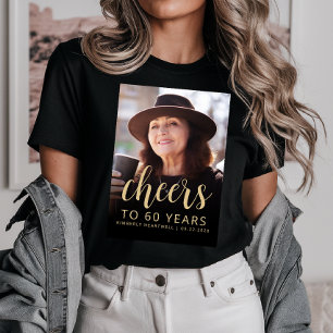 Benutzerdefiniertes Foto Prost 60. Geburtstagsfeie T-Shirt