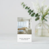 Benutzerdefiniertes Foto QR Beruflicher Innenarchi Visitenkarte (Stehend Vorderseite)