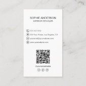 Benutzerdefiniertes Foto QR Beruflicher Innenarchi Visitenkarte (Rückseite)