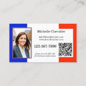 Benutzerdefiniertes Foto QR Code Französischer Spr Visitenkarte (Rückseite)