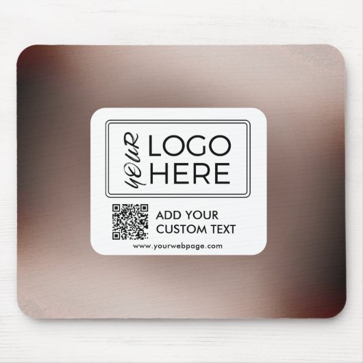 Benutzerdefiniertes Foto QR-Code Geschäftslogo Mousepad (Vorne)