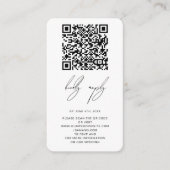 Benutzerdefiniertes Foto QR Code Hochzeitswebsite Begleitkarte (Vorderseite)