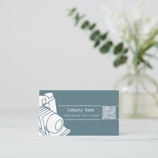 Benutzerdefiniertes Foto QR-Code Karriere Fotograf Visitenkarte (Stehend Vorderseite)
