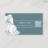 Benutzerdefiniertes Foto QR-Code Karriere Fotograf Visitenkarte (Vorderseite)