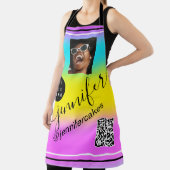 Benutzerdefiniertes Foto QR Menü CODE Farbtherapie Schürze (InSitu)