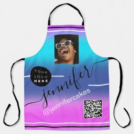 Benutzerdefiniertes Foto QR Menü CODE Farbtherapie Schürze