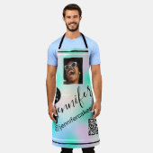 Benutzerdefiniertes Foto QR Menü CODE Holograph Pi Schürze (Getragen)