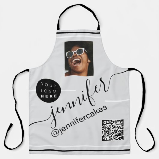 Benutzerdefiniertes Foto QR Menü CODE Restaurant P Schürze (Vorderseite)