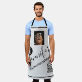 Benutzerdefiniertes Foto QR Menü CODE Restaurant P Schürze (Getragen)