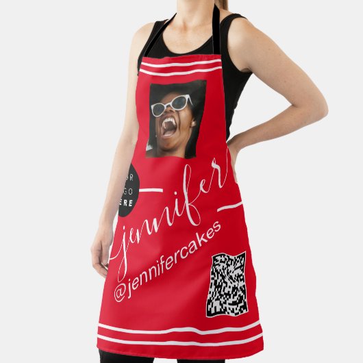 Benutzerdefiniertes Foto QR Menü CODE Restaurant R Schürze (InSitu)