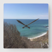 Benutzerdefiniertes Foto Quadratische Wanduhr (Vorderseite)