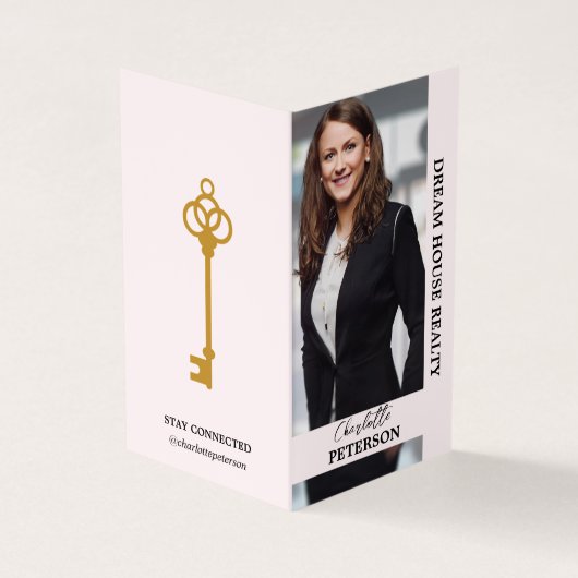 Benutzerdefiniertes Foto Real Anwesen Agent Realto Visitenkarten (Vorderseite)