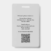 Benutzerdefiniertes Foto Real Anwesen Name Ausweis (Rückseite)