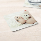 Benutzerdefiniertes Foto Rechteckiger Pappuntersetzer (angewinkelt)