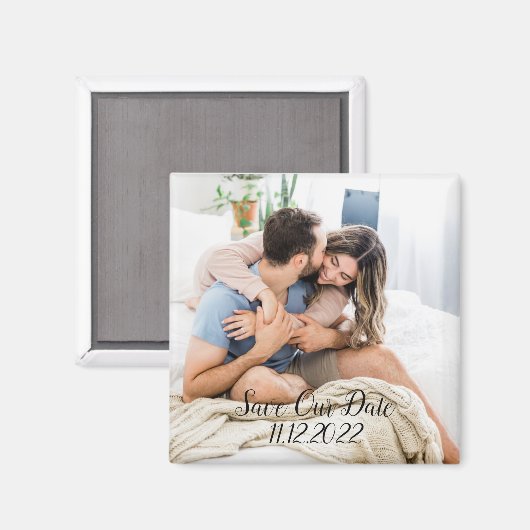 Benutzerdefiniertes Foto Rette unser Datumsfenster Magnet (Vorderseite/Rückseite)