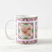 Benutzerdefiniertes Foto Rosa Grünen Muttertag Mum Kaffeetasse (Links)