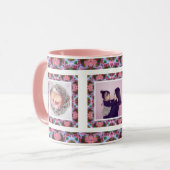 Benutzerdefiniertes Foto Rosa Muster Mutter Mutter Tasse (Vorderseite Links)