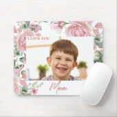 Benutzerdefiniertes Foto Rosa Rose Mousepad (Mit Mouse)