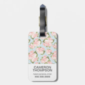 Benutzerdefiniertes Foto-Rose-Muster mit blauen Po Gepäckanhänger (Rückseite vertikal)