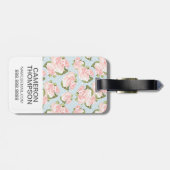 Benutzerdefiniertes Foto-Rose-Muster mit blauen Po Gepäckanhänger (Rückseite horizontal)